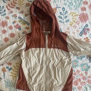 Columbia Kids' Raincoat - Brick Red and Cream